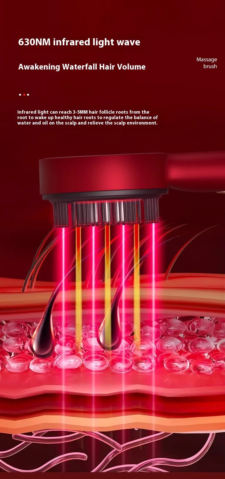 Hair Haven Electric Scalp Massage Comb – Red Light & Hair Care